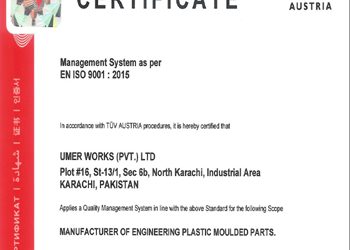  ISO 9001:2015 QMS (Certified)